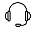 Icona di una cuffia con microfono